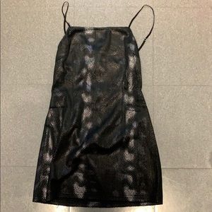 UO Textured Snake Print Mini Dress